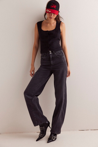 Jeans Droits Aster We The Free en Asteroid, pour femme taille: 24 chez Free People