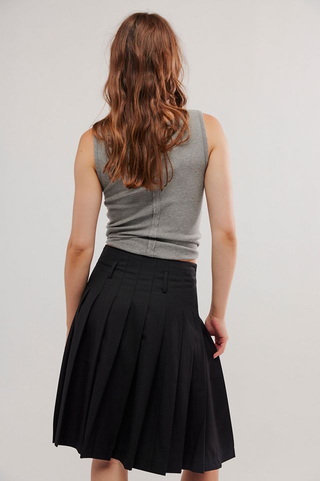 Zemeta Mel Pleated Low-Rise Midi Skirt #1