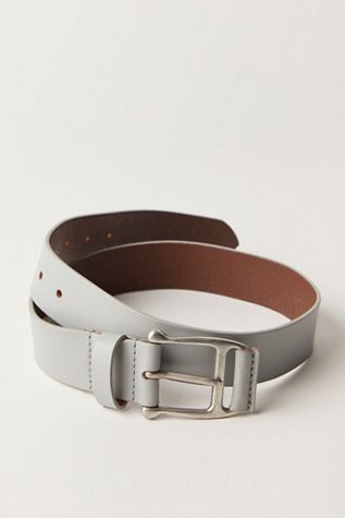 Carraway Leather Belt at Free People in Slate Grey, Size: S-M/P-M