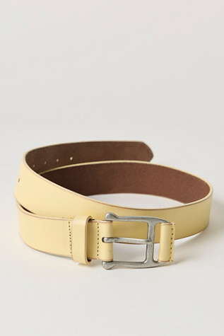 Женский ремень Free People Carraway Leather Belt, цвет: Кремовый — фото 2