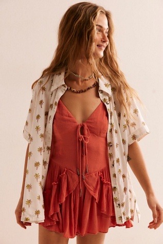 Brielle Playsuit by free-est at Free People in Red Mango, Size: Medium