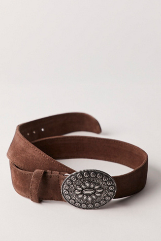 Duchess Concho Belt By FP Collection At Free People In Bitter Chocolate, Size: S/M