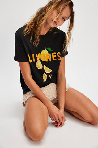 Lemons Classic Tee by Auguste The Label at Free People in Charcoal, Size: Medium