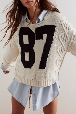 We The Free 87 Pullover at Free People in White Combo, Size: Large