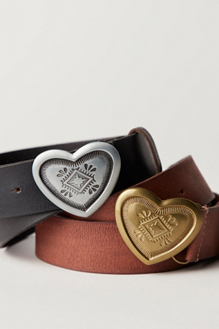 Corazon Leather Belt at Free People in Black, Size: XS/S