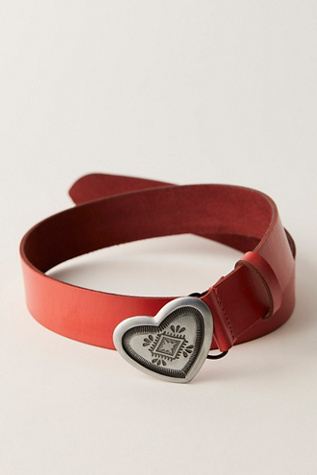 Corazon Leather Belt At Free People In Heart Eyes, Size: XS/S