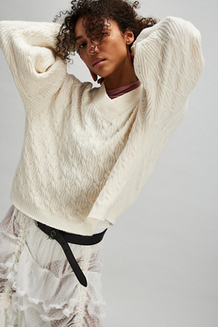 Daisy Pullover Jumper at Free People in Ivory, Size: XS