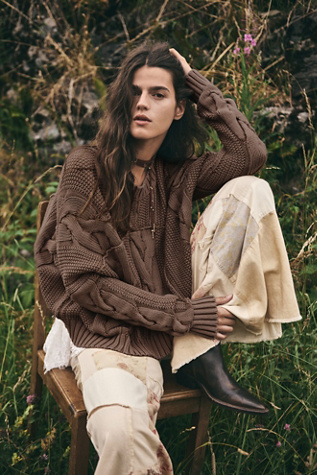 We The Free In A Daze Pullover at Free People in Hot Fudge, Size: Large