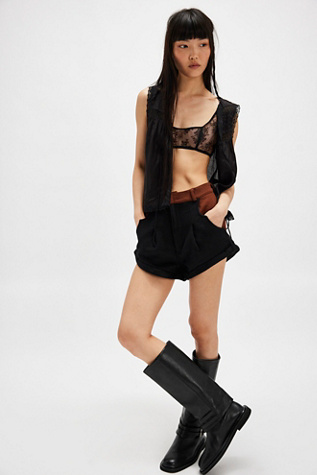 Understated Leather Love Story Shorts