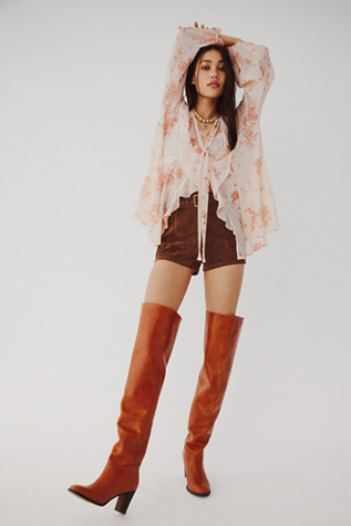 We The Free Jada Suede Micro Shorts at Free People in Shaved Chocolate, Size: 30