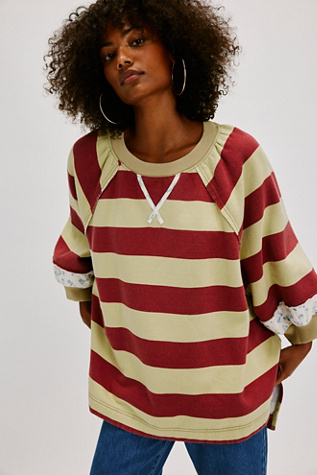 Tavi Sweatshirt at Free People in Spiced Brandy Combo, Size: XS