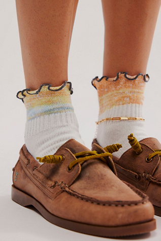 Space Out Anklet Socks at Free People in White