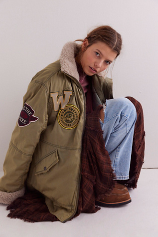 We The Free Kira Cozy Canvas Puffer Jacket at Free People in Crystal Combo, Size: Large