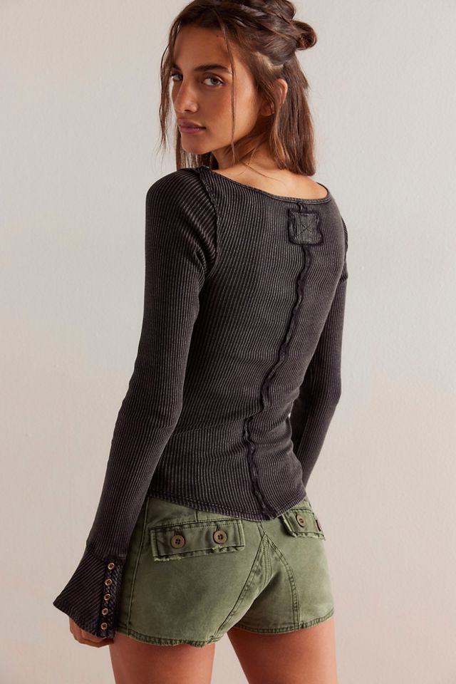 フリーピープル Free People Soul Sister Layering レディース シャツ トップス Military Olive We The Free Soul Sister Layering Top | Free People