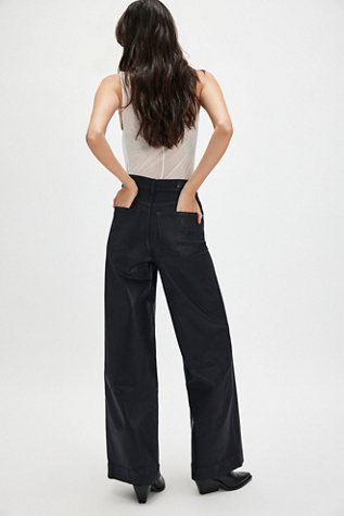 DL1961 Hepburn Coated Wide-Leg Jeans