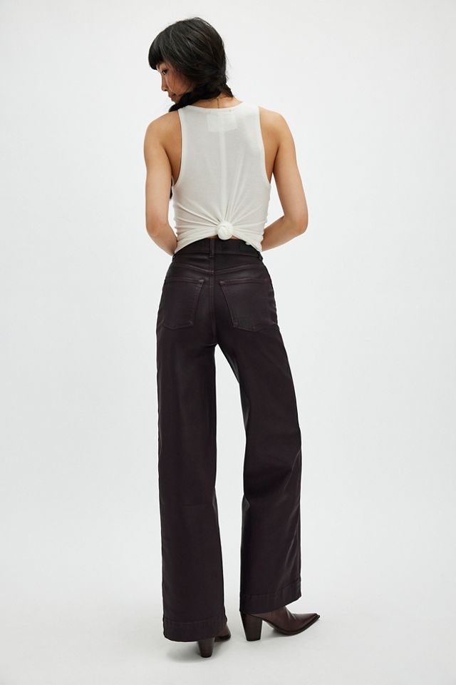 DL1961 Hepburn Coated Wide-Leg Jeans #1