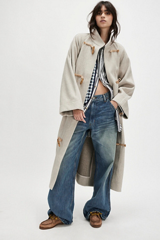 Alma Duffle Coat Jacket at Free People in Heathered Coffee, Size: XS