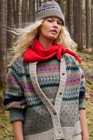 Foulard Triangle Essentiel par Free People en Rouge, pour femme
