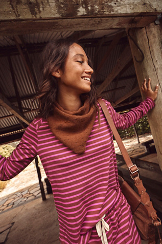 Essential Triangle Scarf At Free People In Honey Bronze