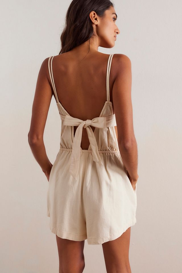 We The Free Talia Denim Romper #1