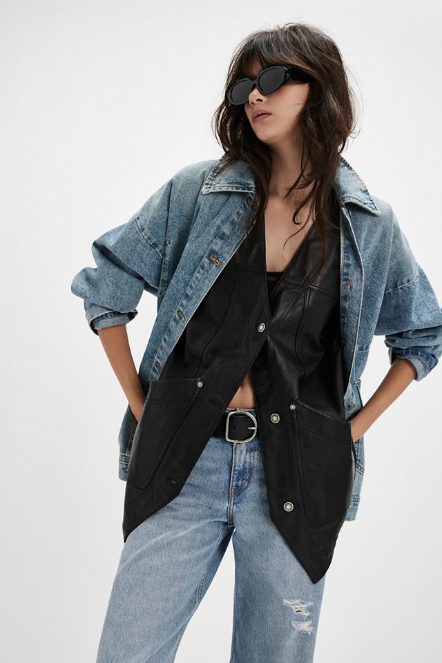 We The Free Valerie Leather Vest #5