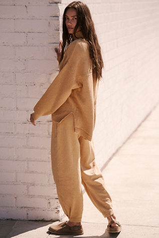 Hailee Turtleneck Set by free-est at Free People in Gold, Size: XS