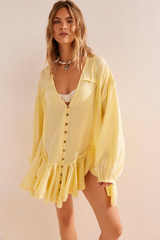 Slice Of Heaven Tunic by free-est at Free People in Mellow Yellow, Size: XS