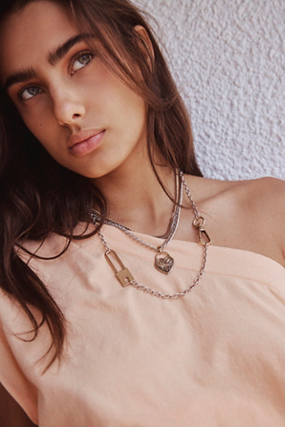 Last Call Layered Necklace at Free People in Mixed Metal