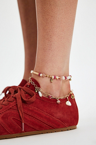 Ariana Ost Something Sweet Anklet at Free People in Red