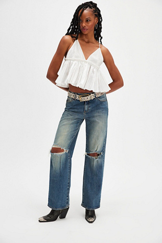 Rolla's Heidi Low-Rise Jeans At Free People In Stone Worn, Size: 29