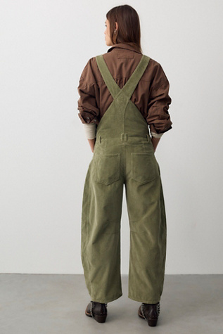 Женский комбинезон We The Free Good Luck Cord Overalls, цвет: Оливковый — фото 2