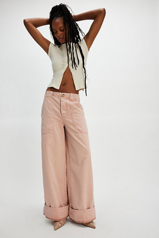 Long Game Chino Pants par Free People en Mauve Pâle, pour femme taille: US 6