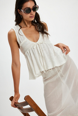 Ramona Tank Top at Free People in Optic White, Size: Medium