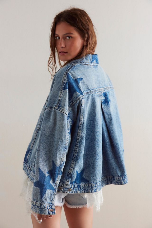 We The Free Veste en Denim Étoiles Opal Swing #1