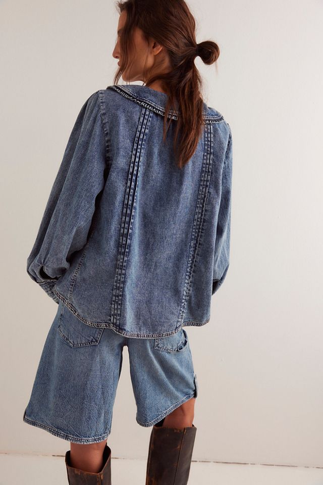 We The Free Molly Denim Sailor Shirt #1