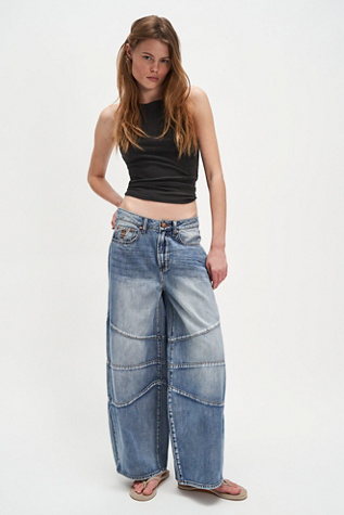 OneTeaspoon Love Barrell Jeans at Free People in Blue Summer, Size: 27