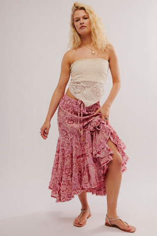 Like A Mermaid Printed Maxi Skirt at Free People in Trellace, Size: Small