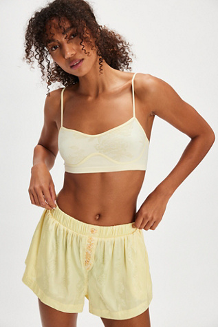 Rosey Seamless Bralette By Intimately At Free People In Pear Sorbet, Size: XS/S