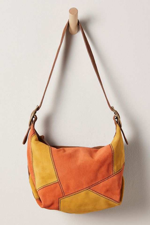 Montage Suede Shoulder Bag #1