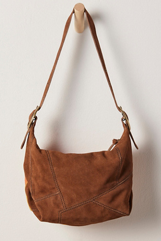 Montage Suede Shoulder Bag