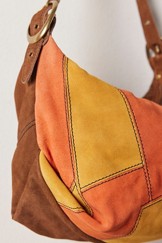 Montage Suede Shoulder Bag