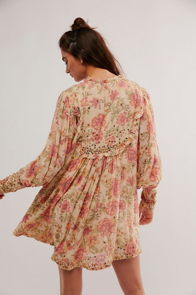 bali golden sun dress free people Bali Aurora Midi Slip Dress by Free People main image 1