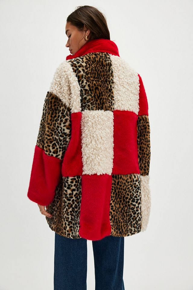 Manteau patchwork en peau de mouton #1
