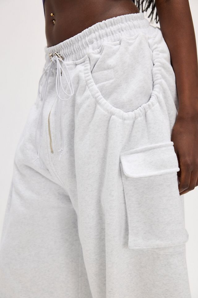 Asparagus Wide-Leg Pocket Pants