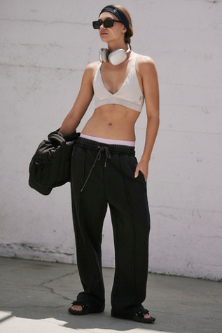Sprint To The Finish Straight Leg Pants by FP Movement at Free People in Black, Size: Medium