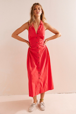 Back At It Halter Midi by free-est at Free People in Bella Rosa, Size: Medium