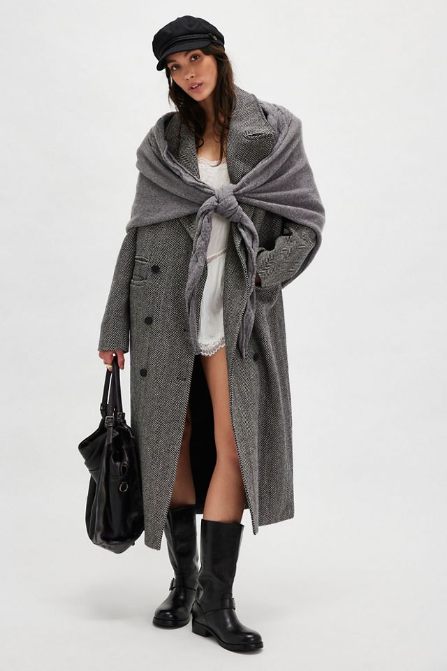 Free popular People Wool Wrap Coat