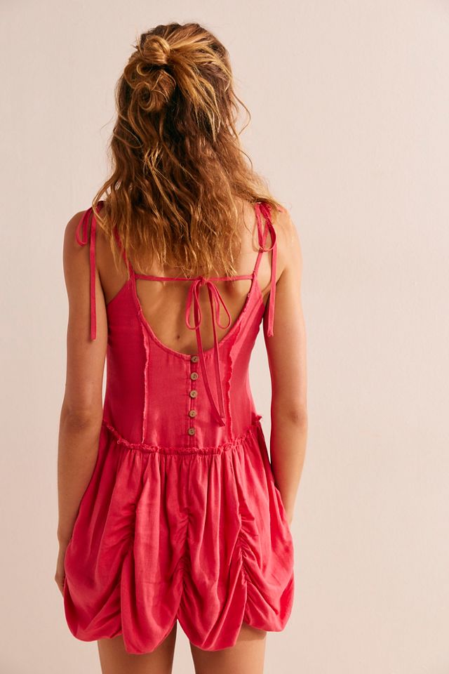 Beachy Bustle Linen Mini Dress | Free People