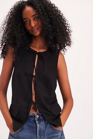 Celia Suit Vest Jacket at Free People in Black, Size: XS