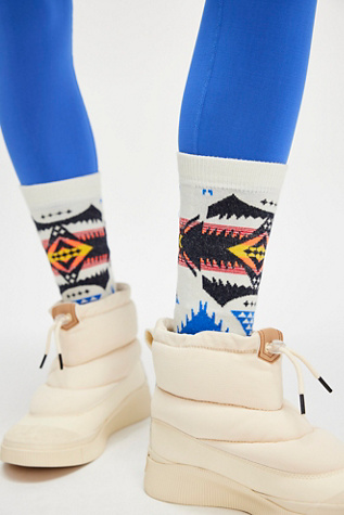 Pendleton Nehalem Crew Socks At Free People In Ivory